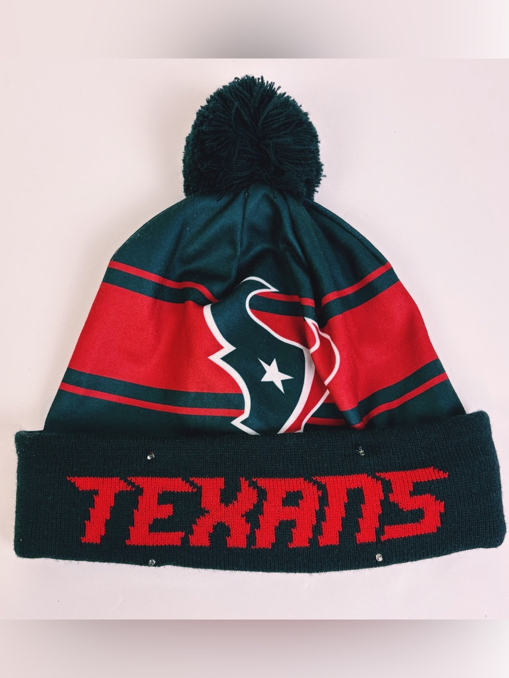 Houston Texans FOCO LED Light Up Pom
Beanie NFL Knit Hat Adult OSFM